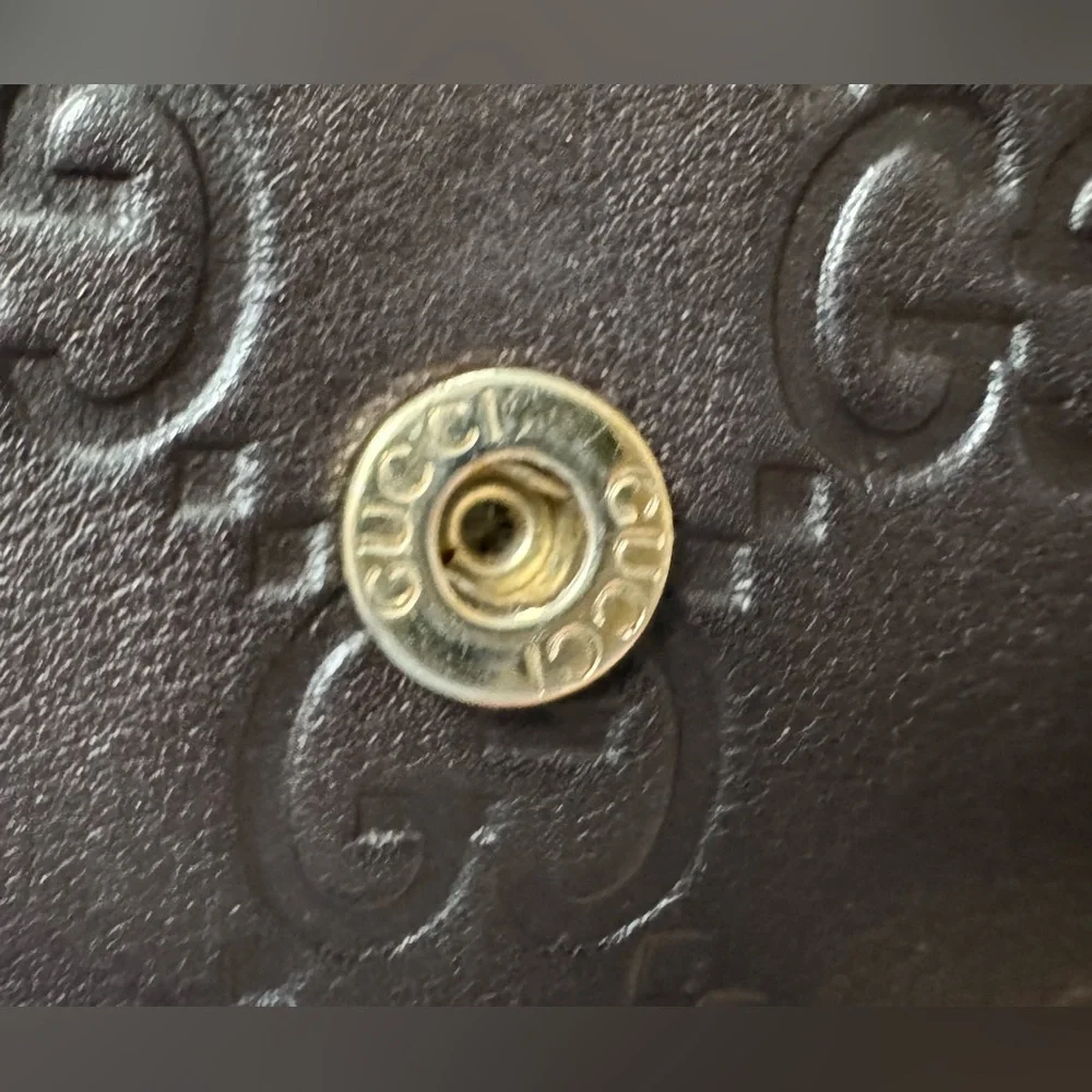 Gucci Guccissima Dark Chocolate Leather Continental Embossed GG Long Wallet - Picture 13 of 13